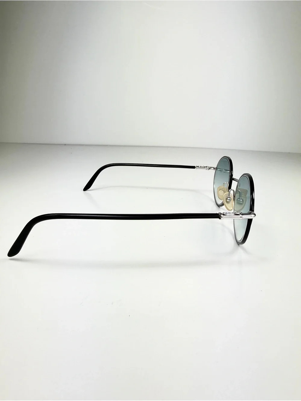 Vintage Christian Dior 2057 79D Sunglasses Custom Teal Mirror Oval 90s Full Set